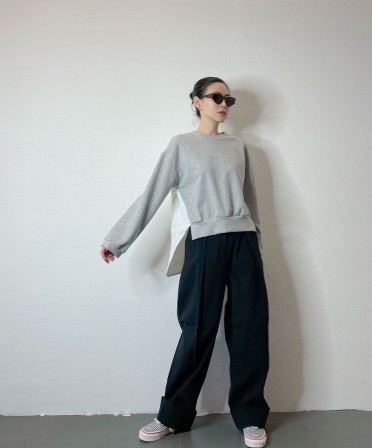 Grey Padded Sweater #241223